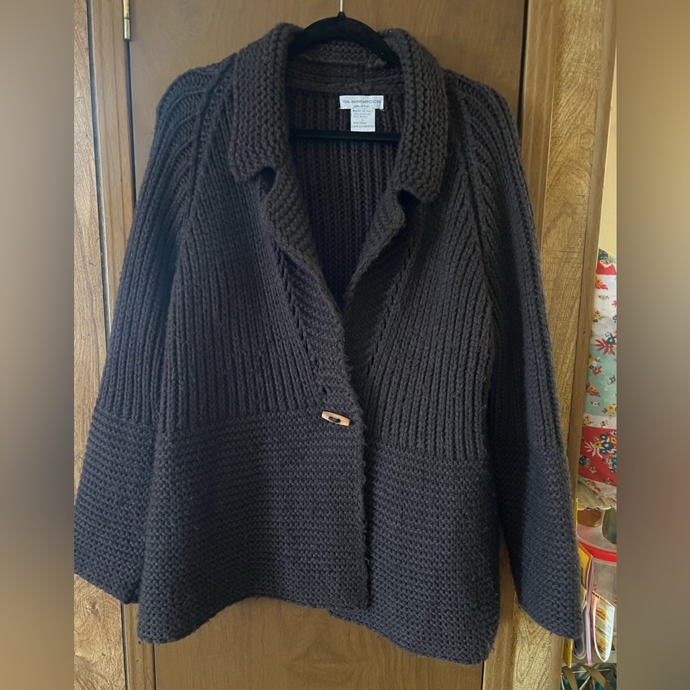 Brown Chunky Knit Cardigan